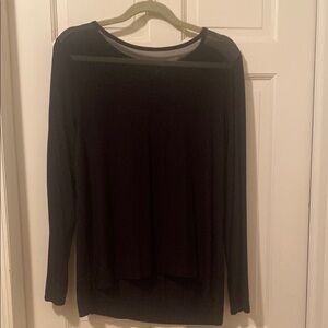 Tahari Black Blouse Long Sleeve Classic